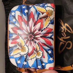 SHARIF Atristic Expressions Hand Painted Crossbody
